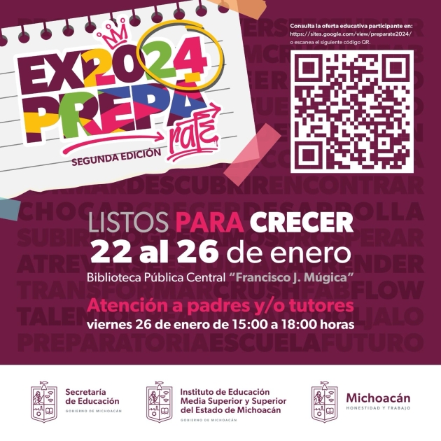 Expo Prepá-rate 2024 acercará oferta educativa a padres, madres y familias 