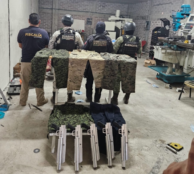 En Zicuirán, asegura FGE un segundo inmueble utilizado para la fabricación clandestina de armas 