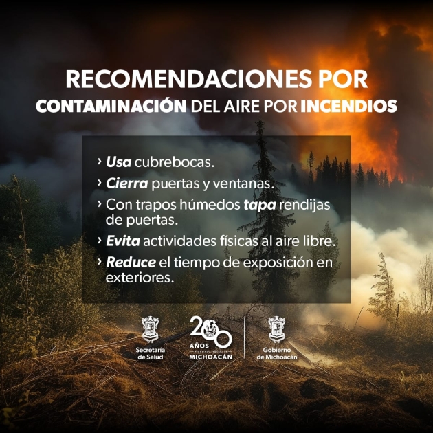 SSM emite recomendaciones por contaminación del aire causada por incendios forestales 