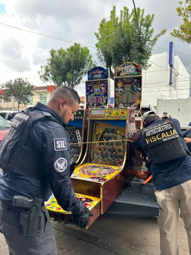En acción interinstitucional realizada en Uruapan, se aseguraron 307 máquinas tragamonedas 