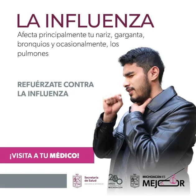Estos son los síntomas de la influenza; vacúnate en los centros de salud de la SSM 