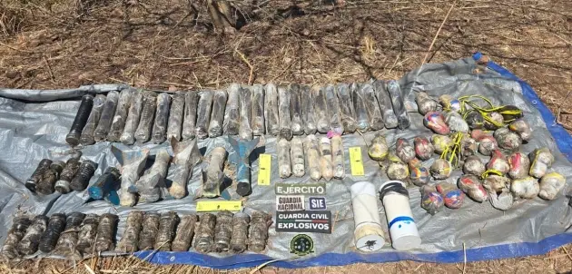 Decomisados 116 explosivos y fusiles en Apatzingán: SSP 