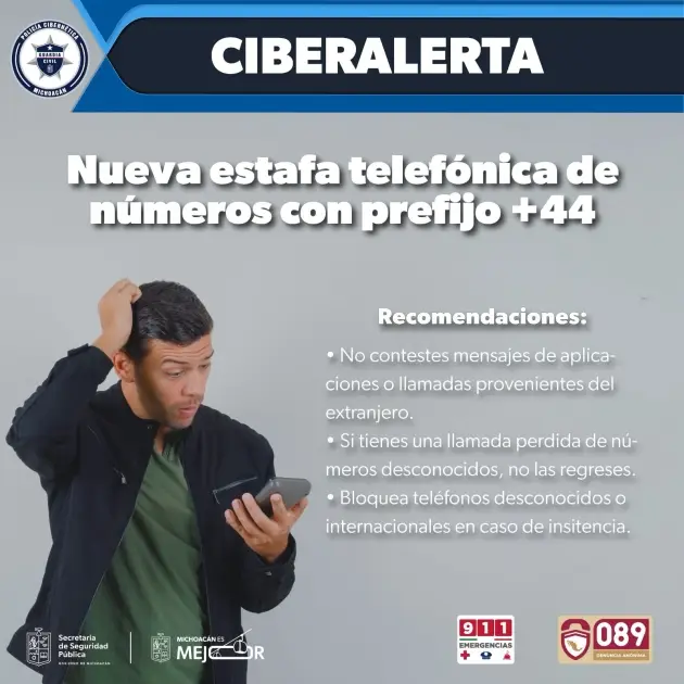 SSP alerta sobre nuevo fraude teléfonico con números desde Reino Unido 
