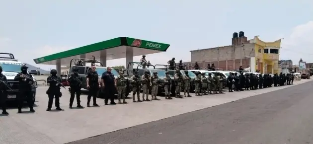 SSP refuerza presencia operativa interinstitucional en Tuzantla, con Defensa, FGR, FGE y Guardia Nacional 