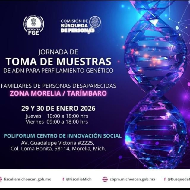 FGE invita a participar en la 1ª Jornada de Toma de Muestras de ADN 