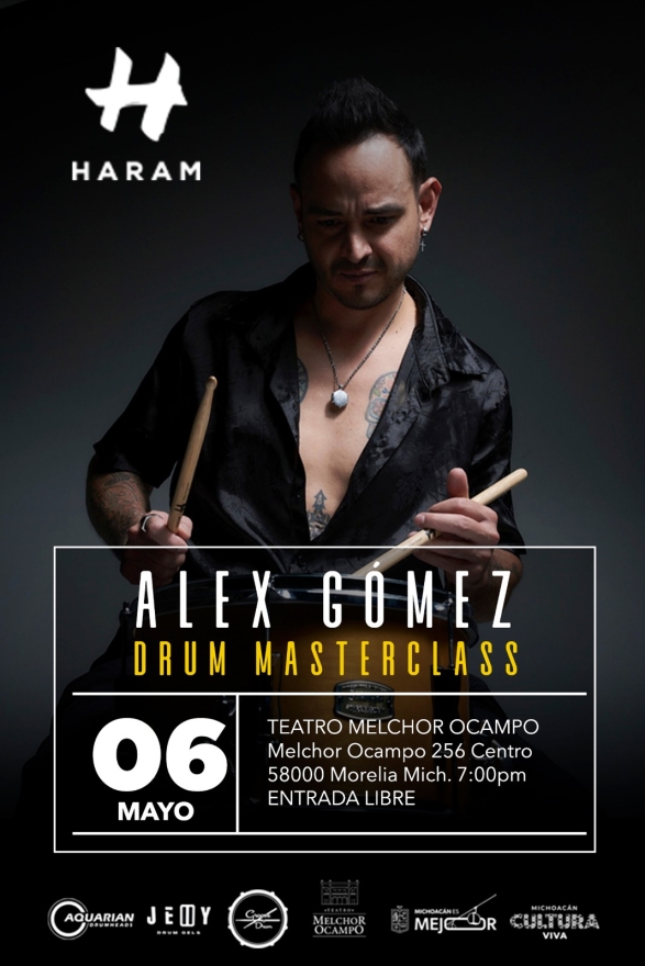 Secum invita a Drum Masterclass con Alex Gómez, baterista de estrellas internacionales 