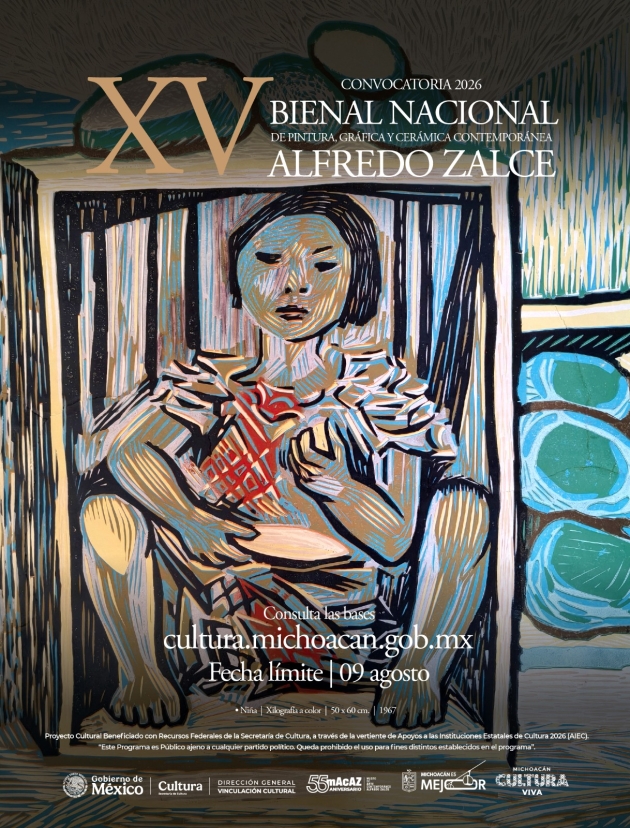 ¡Casi 700 mil pesos en premios! Michoacán convoca a la Bienal Alfredo Zalce 