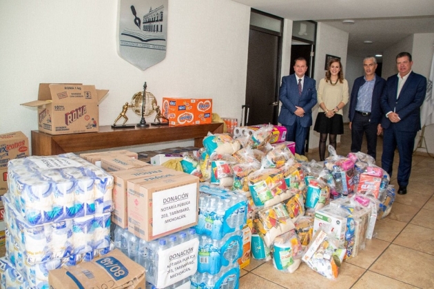 DIF Michoacán enviará a Guerrero 4 toneladas de víveres donadas por Colegio de Notarios 