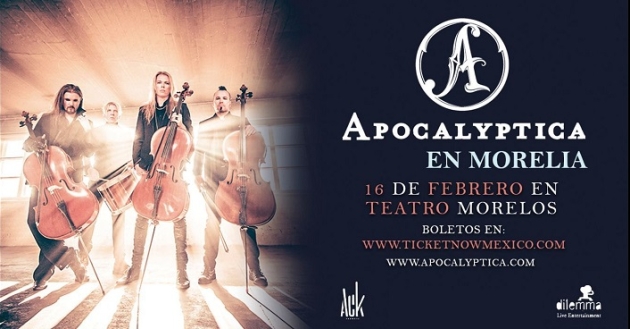 Apocalyptica Concertará en Morelia, 16 de Febrero de este 2024, Adquiere tus Accesos, Espectáculo Muy Recomendable
