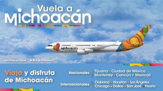 Creció la Conectividad Turística en Michoacán gracias a nuevos destinos de vuelos en el Aeropuerto Francisco J. Múgica 