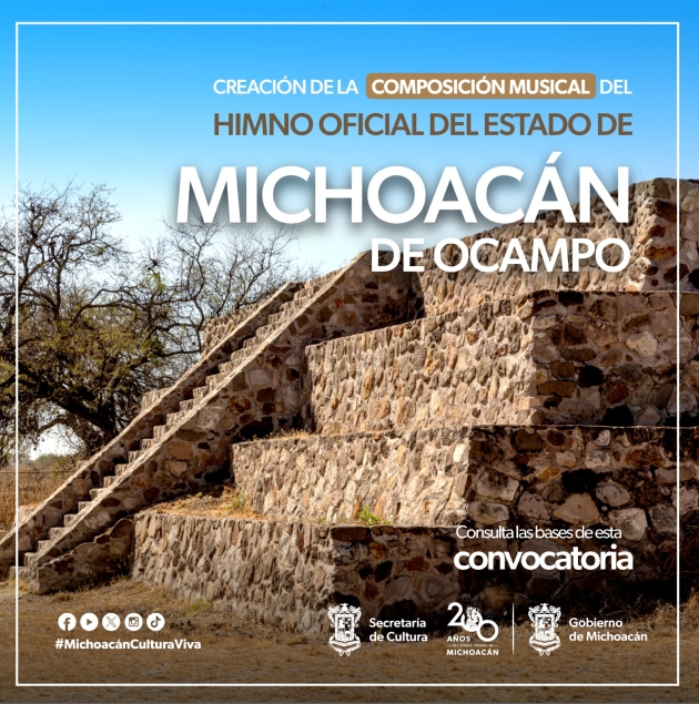 Abierta la convocatoria para componer la música del Himno Oficial de Michoacán 