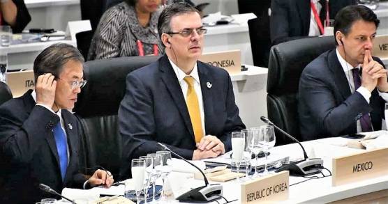 México  concluye su participación en el Encuentro del G-20 en Osaka Japón 2019,  Marcelo Ebrad viaja  a China para continuar su trabajo en el exterior  