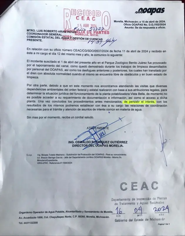 ¡Algo esconde el OOAPAS! Negó acceso a CEAC para inspeccionar potabilizadora de Santa María 