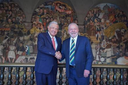 AMLO recibe a Lula da Silva en Palacio Nacional 