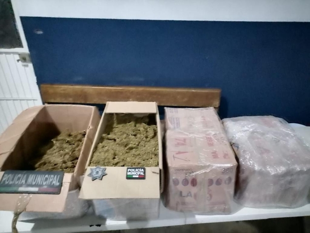 Aseguran Guardia Civil y Policía Municipal, 60 kilos de marihuana en Apatzingán 